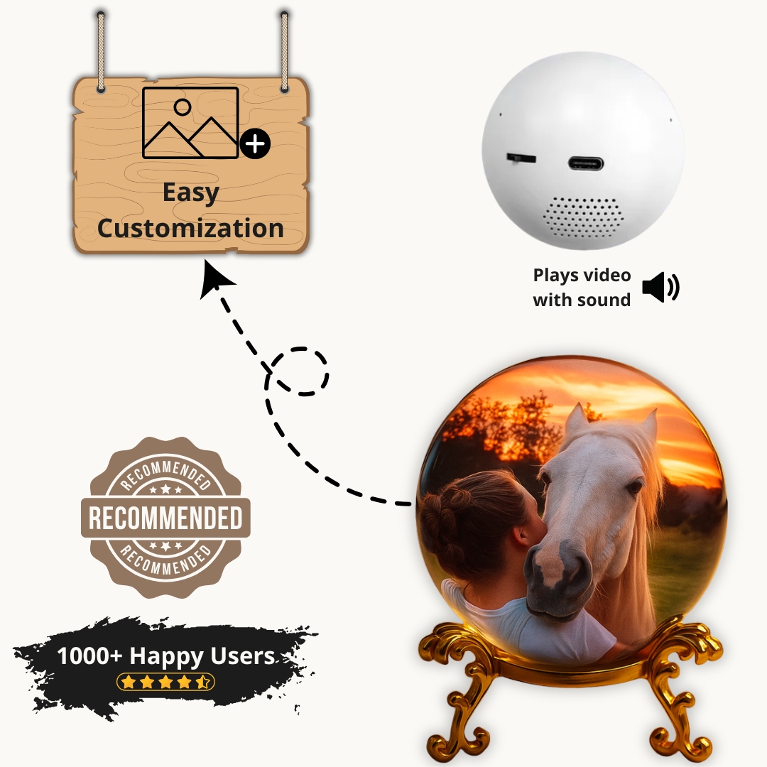 HorseMemories™ Custom Video Crystal Ball for Horses